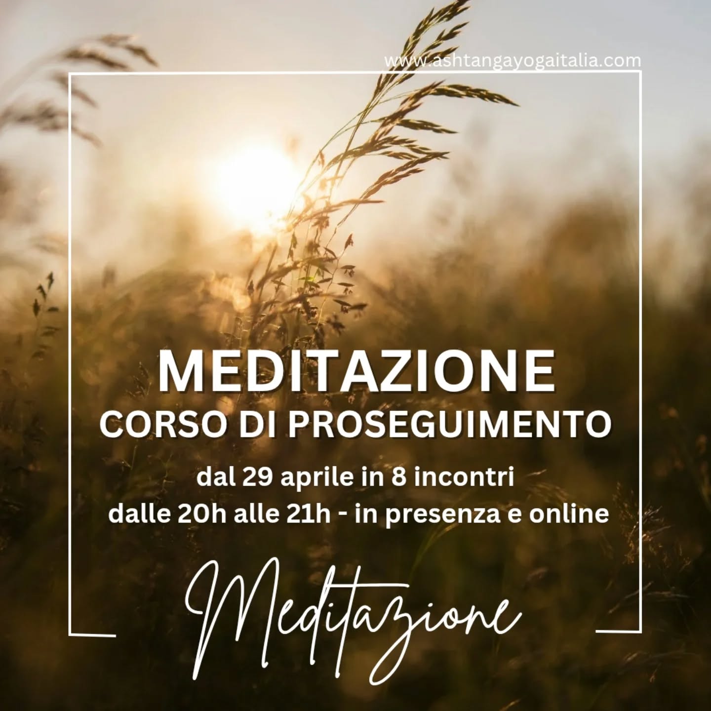 Le novità di questa settimana per quanto riguarda la MEDITAZIONE non sono ancora finite! Da mercoledì 29 aprile ospitiamo il CORSO DI PROSEGUIMENTO tenuto da @fabio_petruzzi che si svolge su 8 settimane, ogni giovedì sera (eccetto la prima lezione che sarà di mercoledì) dalle 20h alle 21h circa. 

A chi si rivolge?
💫 a te che hai già fatto un corso base di meditazione con Fabio;
💫 a te che hai partecipato ad una AYI Assisting Academy;
💫 a te che hai fatto un ritiro in passato con noi di Ashtanga Yoga Italia 

Qual è l'obiettivo?
Il corso di proseguimento si pone come obiettivo quello di consolidare la tua pratica di meditazione, aiutarti a instaurare una tua routine di meditazione se lo desideri, darti un appuntamento settimanale a sostegno della tua self-practice se già ne hai una, esplorare / consolidare nuove tecniche di consapevolezza, aiutarti a stare più a lungo con le tecniche già esplorate nei corsi base. 

Queste le date precise:

🔸️mercoledì 29 Aprile ⚠️
🔹️giovedì 07 Maggio
🔹️giovedì 14 Maggio
🔹️giovedì 21 Maggio
🔹️giovedì 28 Maggio
🔹️giovedì 04 Giugno
🔹️giovedì 11 Giugno
🔹️giovedì 18 Giugno

✦ CONTRIBUTO RICHIESTO:
EARLY BIRD a € 150 (con uno sconto già applicato di €30 rispetto alla quota consueta di € 180), per chi si iscrive entro sabato 2 maggio

📧 Per info e iscrizioni, contatta direttamente Fabio alla mail fabioyogadao@gmail.com 

Ti aspettiamo! ❤

Ashtanga 
Yoga
Italia
Milano
Meditazione

#AshtangaYogaItalia #yogaforeveryone #meditazione #consapevolezza