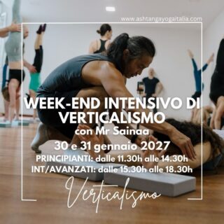 WEEK-END INTENSIVO DI VERTICALISMO con Mr Sainaa - 30 / 31 gennaio 2027
Ad Ashtanga Yoga Italia torna Mr SAINAA, fondatore della @london_school_of_hand_balance_ e tra i migliori coach di handstand al mondo, con un fine settimana dedicato al VERTICALISMO.
DUE INTENSIVI suddivisi per livello di difficoltà per meglio venire incontro alle tue esigenze!
➡️ INTENSIVO DI VERTICALI PER PRINCIPIANTI:
QUANDO: sabato 30 e domenica 31 gennaio
A CHE ORA: dalle 11.30h alle 14.30h (con 20 minuti di break)
🔸 Ti piacerebbe cominciare a praticare le verticali sulle mani ma non sai da dove iniziare?
🔸 Sei capace di salire in verticale al muro ma hai paura a farla in mezzo alla stanza?
🔸 Vuoi migliorare le tue capacità di bilanciarti senza muro e lavorare sulla tua linea?
In questo intensivo per principianti imparerai gli skill fondamentali sia per iniziare sia per consolidare la tua verticale su 2 mani.
➡️ INTENSIVO DI VERTICALI PER INTERMEDI / AVANZATI:
QUANDO: sabato 30 e domenica 31 gennaio
A CHE ORA: dalle 15.30h alle 18.30h (senza break)
🔹 Sai già tenere la verticale sulle due mani ma vuoi lavorare per incrementare la tua tenuta?
🔹 Sei interessato a migliorare la tua linea mentre lavori figure e transizioni?
🔹 Stai lavorando varianti e figure su una sola mano?
In questo intensivo per intermedi/avanzati imparerai gli skill fondamentali per perfezionare la verticale su 2 mani e/o iniziare/consolidare il tuo viaggio nel mondo della one arm handstand.
CONTRIBUTI per ciascuno dei 2 intensivi:
Full week-end: 150€
Singola giornata: 80€
↪️ Se desideri partecipare a entrambi gli intensivi per avere l’opportunità di lavorare di più sulla tua verticale, il contributo richiesto è di 280€ per il full week-end e di 150€ per la singola giornata.
L’intensivo è aperto ai soci di Anima Fenice ASD e a chiunque voglia diventarlo. La quota associativa è di 25€.
Per info e iscrizioni, scrivici 💌ashtangayogaitalia@gmail.com
Ti aspettiamo per divertirci insieme!
❤️🤗
#ashtangayogaitalia #handstand #handstandintensive #onhands #upsidedown